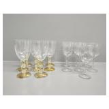 Plastic and Wine Glasses