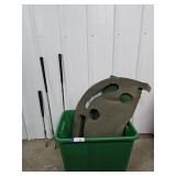 Golf Clubs, Green Tote