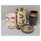 Face Mug, Stoneware Vases, Small Tapered Candle