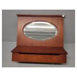 Wooden Shelf with Mirror