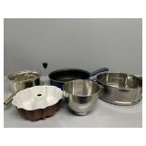 Bunt Pan, Metal Sifter, Stainless Steel bowl,