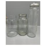 Mason jar  ball Wide Mouth , Tall glass jars (2)