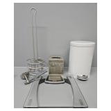 Toilet Paper Holder, Kleenex Holder, Small Trash