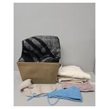 Scarves, Headband, Poncho Style Blanket, Baskets