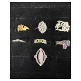 Ladies Rings:10k Floral Ring, 14k Columbia, HAN