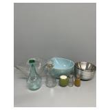 Small stainless steel Bowl(8), Blue Fire king