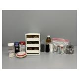 Spice rack with seasonings, salt & Pepper s