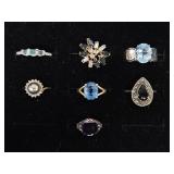 Ladies Rings:14K Levbro Ring with Stone, .925