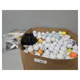 Assorted Golf Balls, Tees