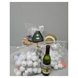 Assorted Golf Balls, Tees, Birdies