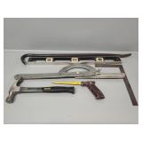 Cro-Bar, Levels, Hammer, Hand Saw