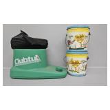 Copper wire, cloth, club tub