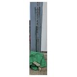 Tarp, Posts, Metal Garden Decor