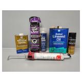 Boiled Linseed, Grout Sealer, Steel Wool, Caulk