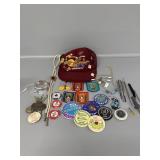 Hat with pins, Badges, Light up Yo-yo