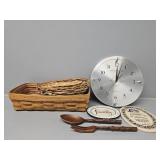 Longenberger Basket, Wicker Basket, Wall Clock,