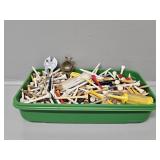 Assorted Golf Tees, Ball Market and Divot Tool