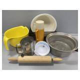 Kitchen-Pot, bowl, funnels, thermos, rolling p