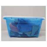 Small Plastic Tote with Hats