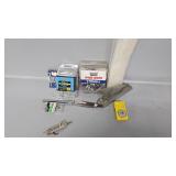 Wire rope, zipties, chain, stapler, compass