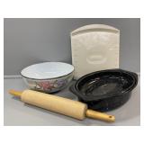 Vintage GMI Enamelware, Roasterpan, bacon tray