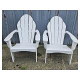 White Wooden Adirondack Chairs