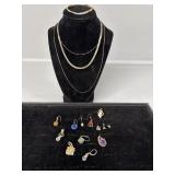 14K Necklace(silver tone), .925 Necklace(2), 14k