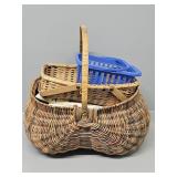 Vintage Buttocks Basket, Linens
