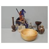 End of the Trail Metal Figurine, Small Wooden