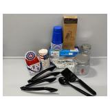 Pampered Chef Grater, Foil sheets, ball jar