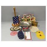 Paper towel holder, homemade bowl holders,