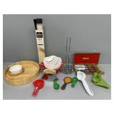 Rolling Pastry mat, Wooden bow with small bowl ,