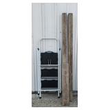 Step Stool, 2 Wooden Posts
