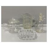 All Vintage-jewelry holder, tea pot, vinegar