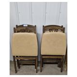 Wooden Folding Chairs with Cushions