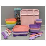 Childrenï¿½s food setting, ice cream scoop & bowls