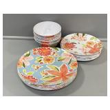 Cynthia Melamine dishes. 2 sets of Plates (8) &