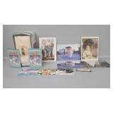 Coca-Cola napkins holder, post cards, knife