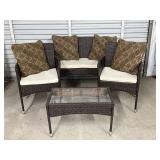 Plastic Wicker Patio Set