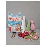 Poly-fil, Foam Cone, Glitter, Christmas Fabric Bag