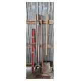 Post Hole Digger, Shovel, Rake, Level