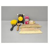 Painting Tarp, Putty Knife, Brush