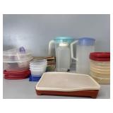 Plastic Pitchers, Containers with lids