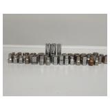 Assorted Standard and Metric Sockets