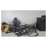 Canon T70 camera, Sony Video Camer