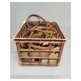 Crate with Jumper Cables, and Straps