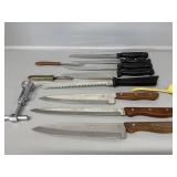 Assorted Knives- Stainless Steel , wine opener