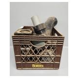 Crate with Metal Pieces