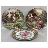 Franklin Mint gold trimmed deco plates