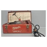 Milwaukee Sawzall With Blades, Powers On